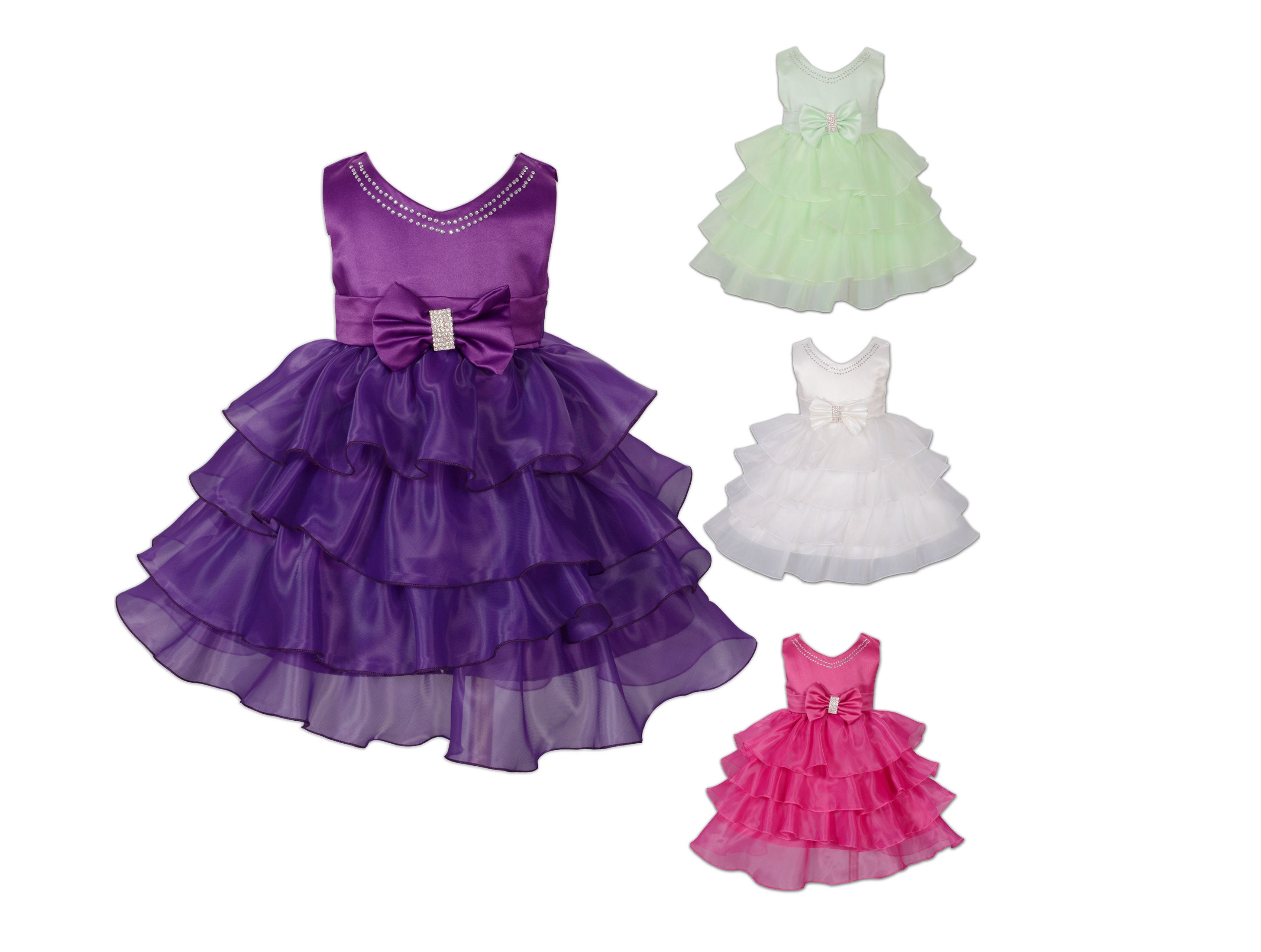 Baby Girls Party Dress Flower Girl Dress 6 9 12 18 24 Months - Etsy UK