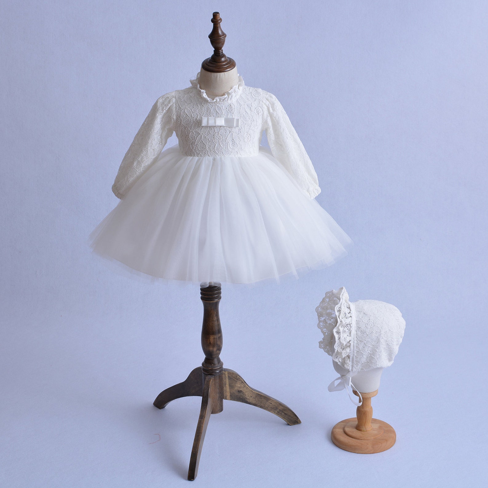 Long Sleeve Lace Christening Party Dress and Etsy