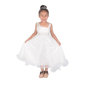 Girl Ivory Princess Party Bridesmaid Dress 12 Months to 12 Years