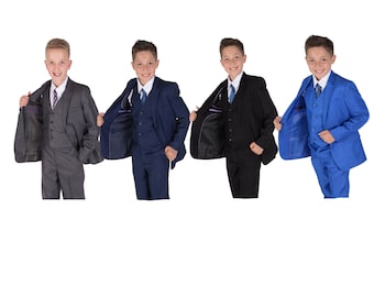 Boys Suits 5 Piece Boys Wedding Suit Page Boy Party Prom 2 to 15 Years
