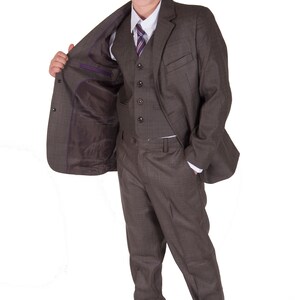 thumbnail image 2 of Cinda Dark Grey 5-Piece Formal Boy Suit Set – Wedding, Page Boy, Party – Ages 2-12 Years 2 of 5