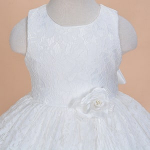 Ivory Lace Bridesmaid Flower Girl Dress 2 3 4 5 6 7 8 9 Years image 4