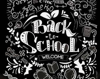Back to Chalkboards Photo Backdrop // PolyPaper Photography Backdrop // SIZES: 5'x6' //