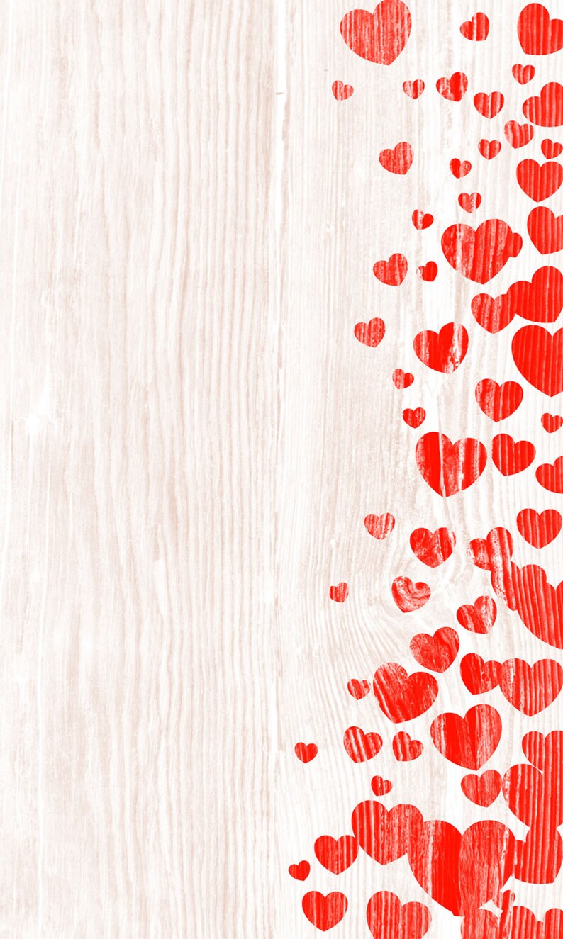 Red Hearts on White Wood Photo Backdrop - Etsy