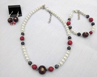 Choker Bracelet Earring Set