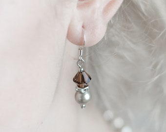 Crystal & Pearl Earrings