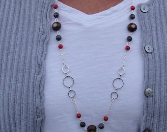 Classy Ohio State Buckeye Necklace