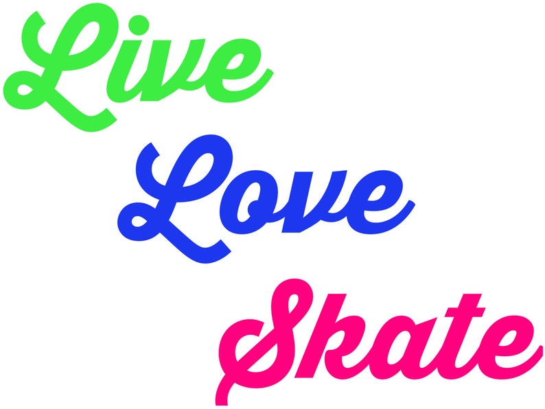 Woman's figure skating shirt Live Love Skate Etsy