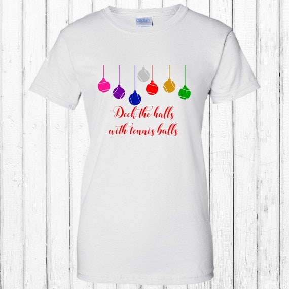 Love Nice Tennis Ball Design Womens T-Shirt