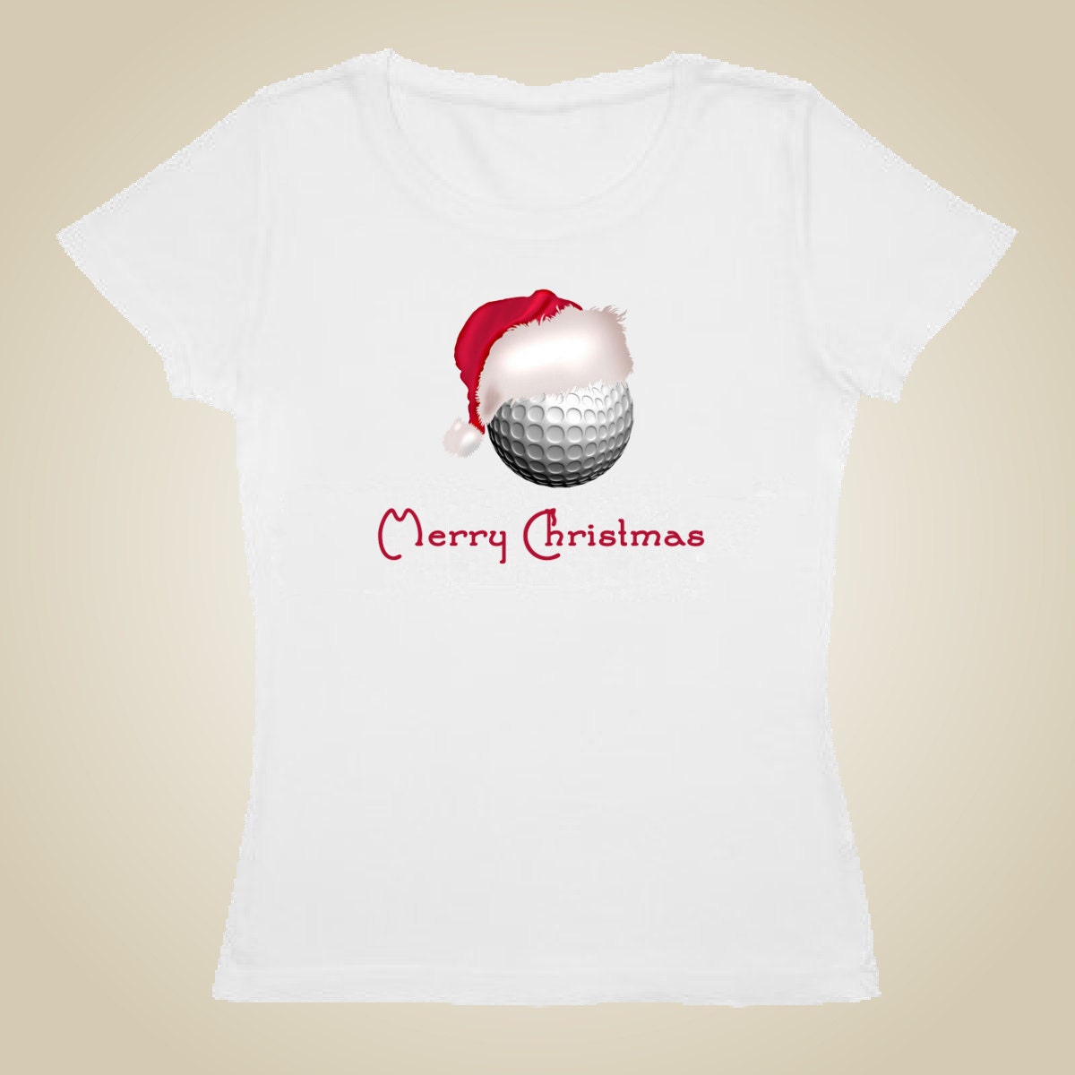 Women's Golf Shirt Santa Golf Ball 