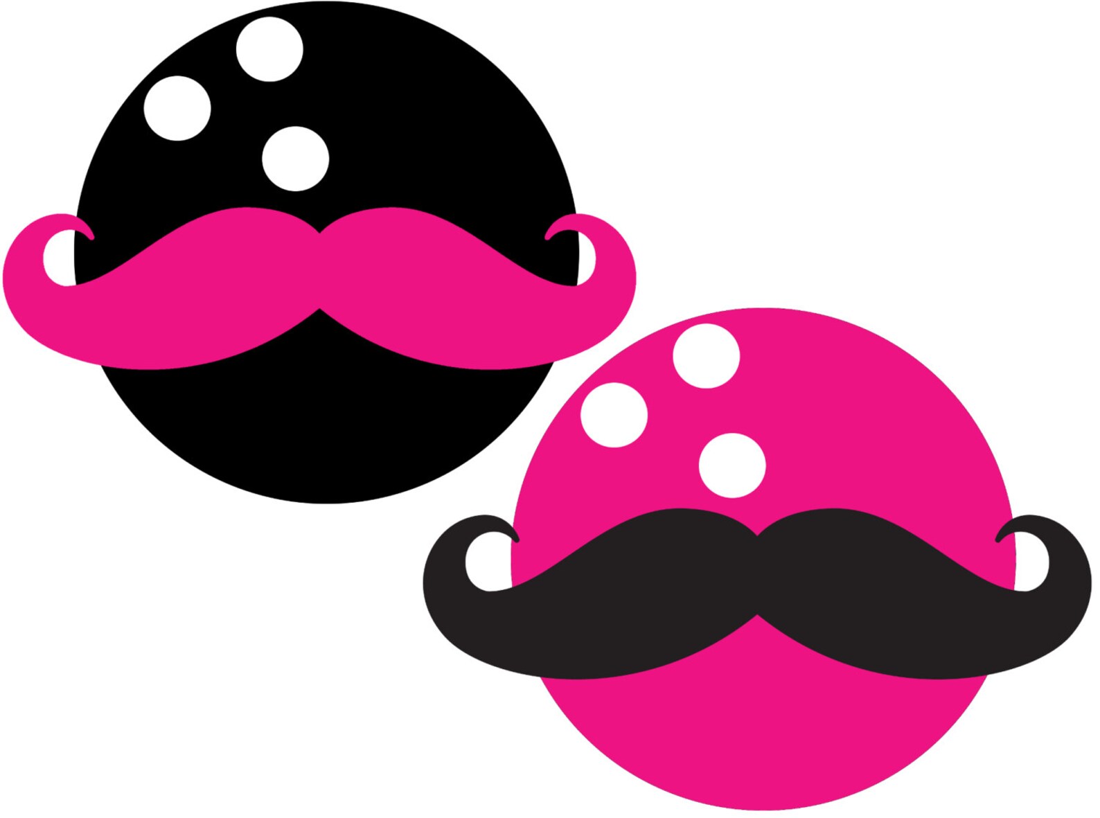 Bowling Mustache Ball | Etsy