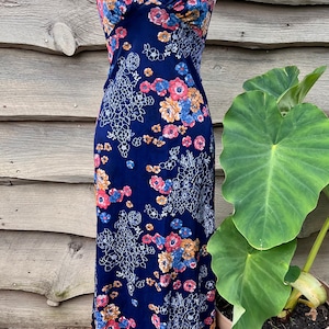 1970&#39;s Floral Maxi Vacation Dress