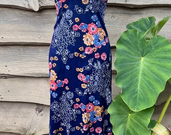 1970's Floral Maxi Vacation Dress