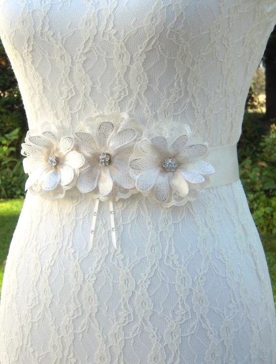 lace bridal sash