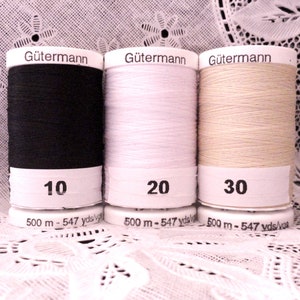 3 NEW Different colors GUTERMANN 100% polyester Sew-all thread 547 yard Spools