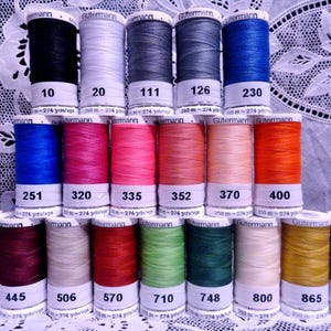 20 NEW different GUTERMANN 100% polyester sew-all thread 274 yard spools