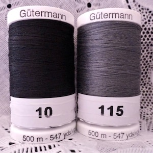 2 NEW Different colors GUTERMANN 100% polyester Sew-all thread 547 yard Spools