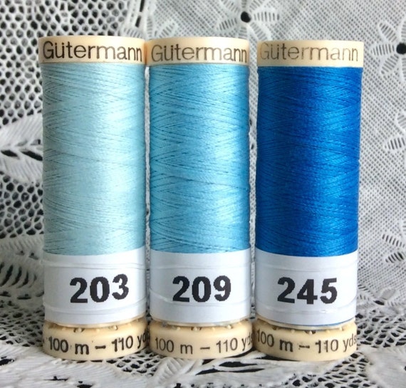 3 NEW white GUTERMANN 100/% polyester thread 110 yard spools