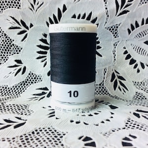 NEW 1 Black GUTERMANN 100% polyester Sew-All thread 547 yards Spool