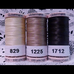 Oyster White Gutermann Recycled Polyester Thread - Porcelynne Lingerie  Supplies