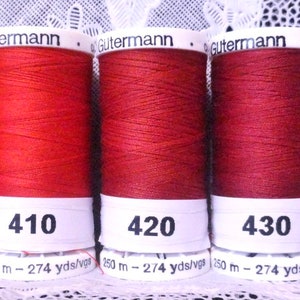 5 NEW Red GUTERMANN 100% polyester sew-all thread 274 yard spools