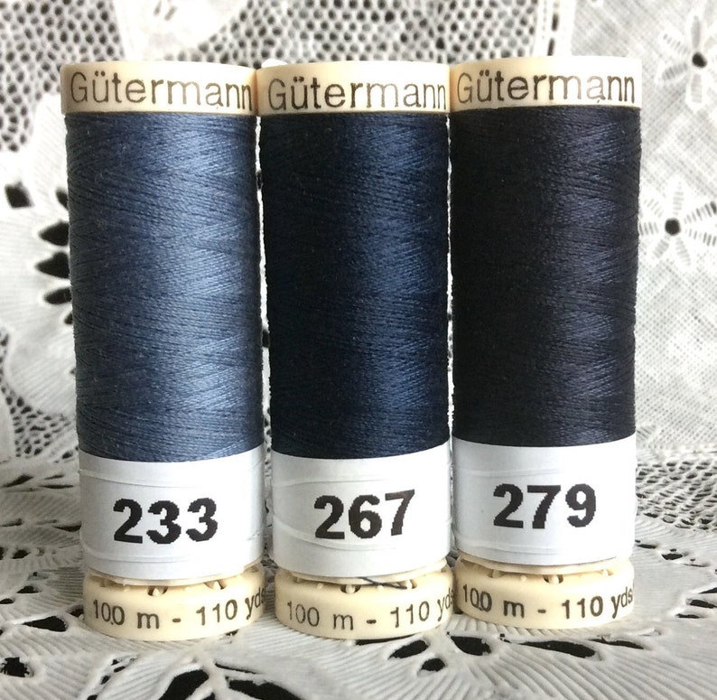3 NEW white GUTERMANN 100/% polyester thread 110 yard spools