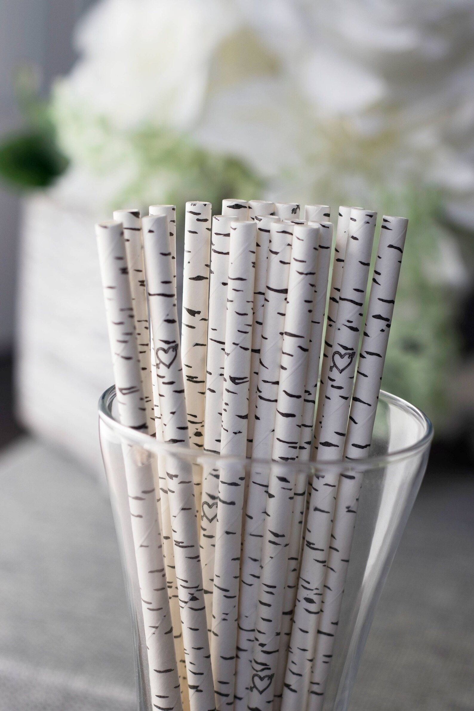 30 Birch Tree Paper Straws Birch Style Rustic Party Straws Etsy Canada