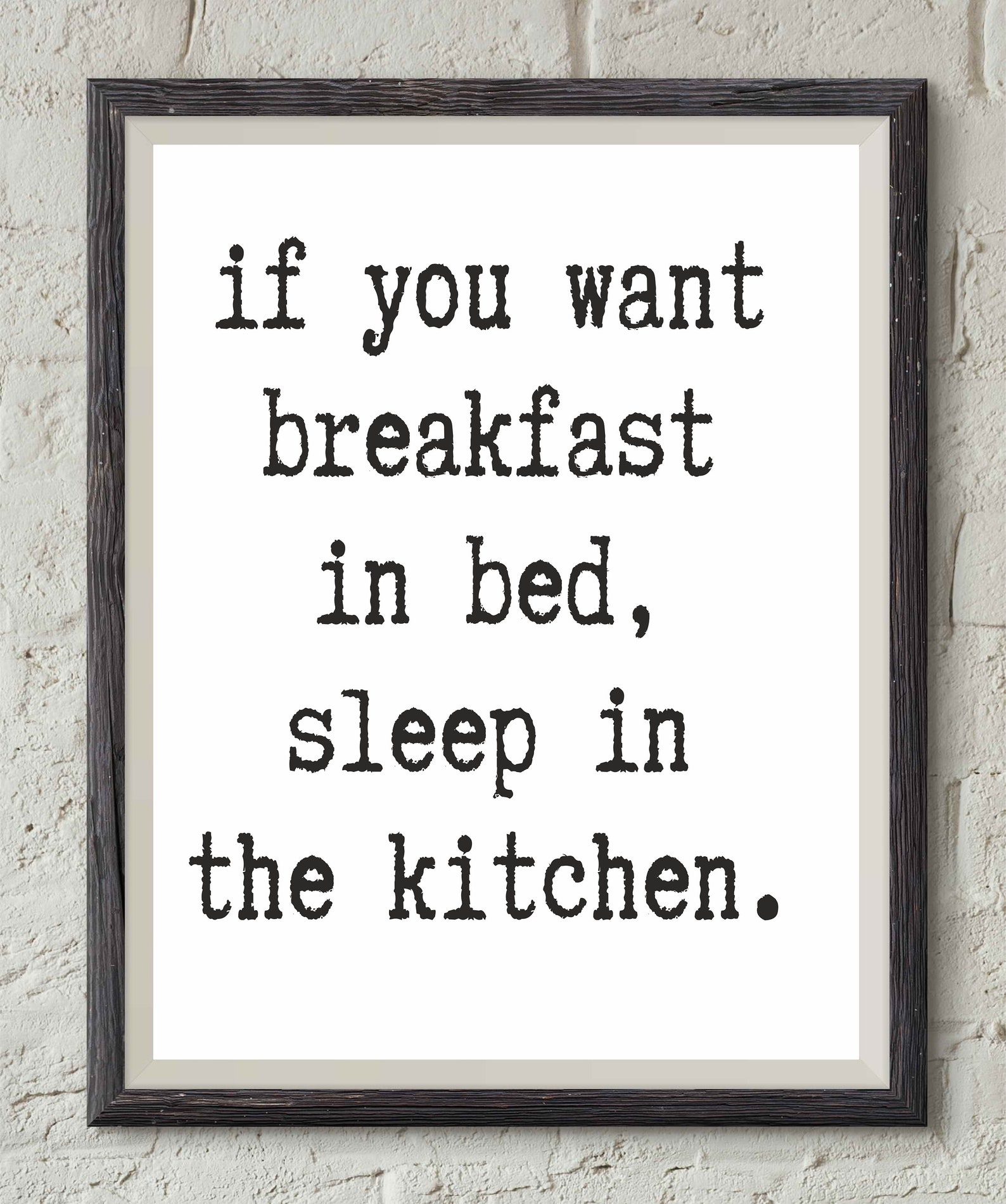 Breakfast in Bed Wall Printable Art Home Decoration, Quotes