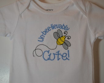Un-bee-lievably Cute!/embroidered Bodysuit/Onesie