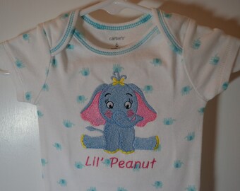 Lil' Peanut/Embroidered Bodysuit/Onesie