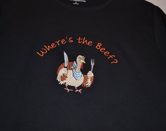 Ladies Crew-neck Top - Where's the Beef