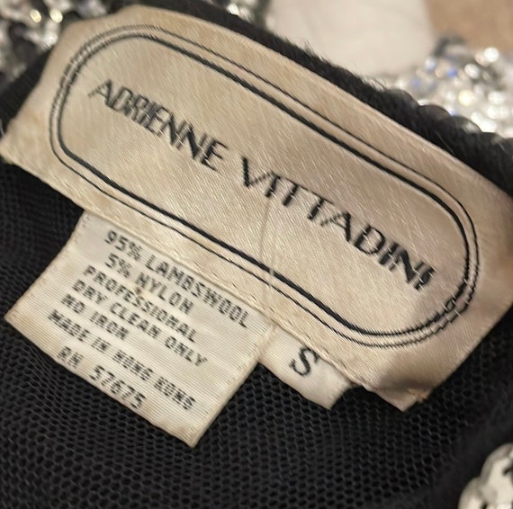Vintage Adrienne Vittadini Sequin Bodycon MIDI Dr… - image 3