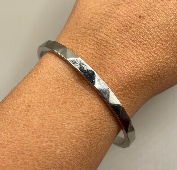 BGBGeneration Silver Tone Bangle Cuff Statement B… - image 1