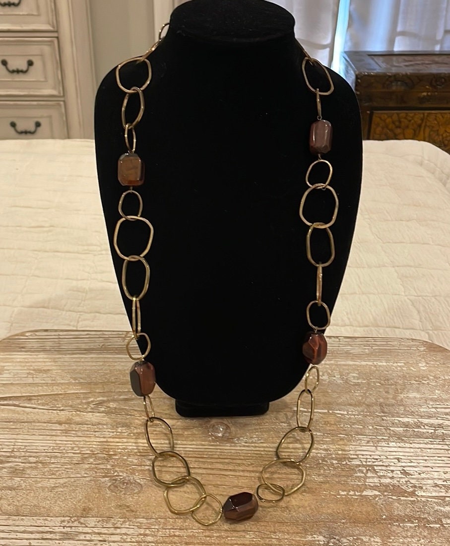 Aigner Gold Necklace Etsy