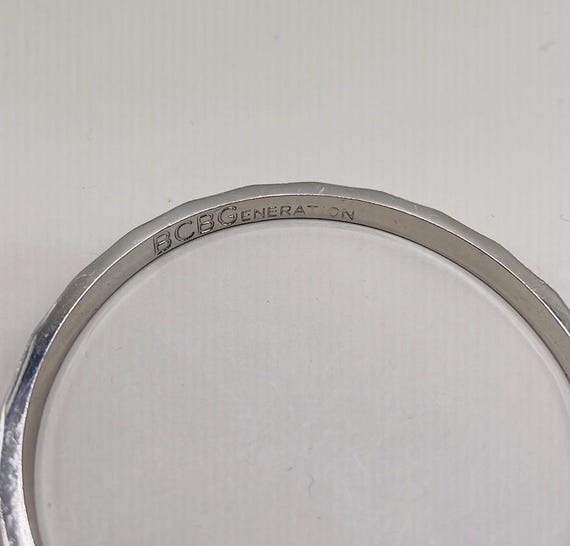 BGBGeneration Silver Tone Bangle Cuff Statement B… - image 2