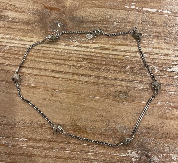 Vintage Avon Silver Tone Knotted Choker Collar St… - image 3