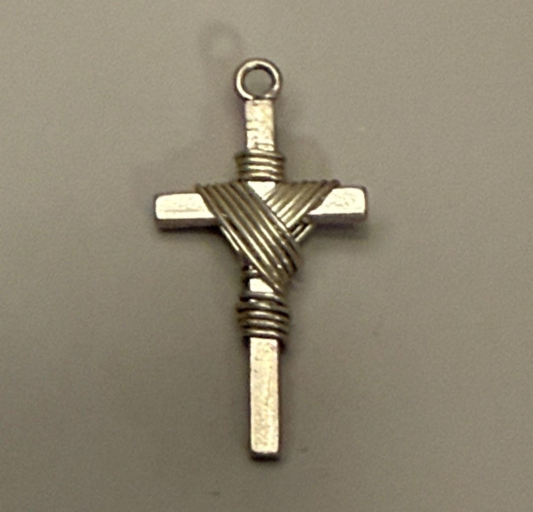 Vintage Mexico 925 Sterling Silver Wrapped Cross Pendant - Etsy