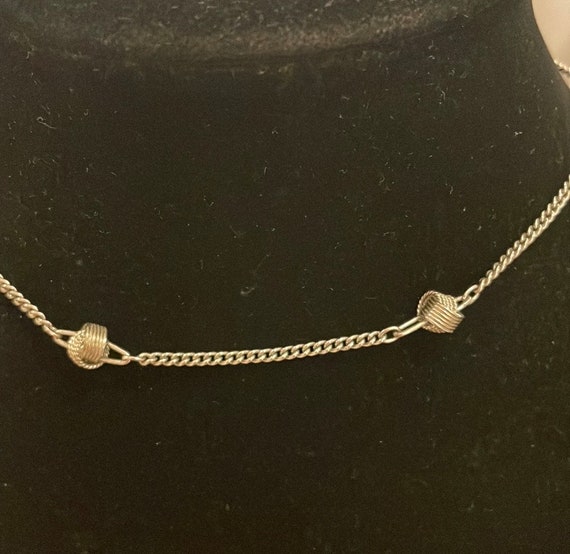 Vintage Avon Silver Tone Knotted Choker Collar St… - image 2