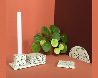 Marble & Recycled Glass Table Set