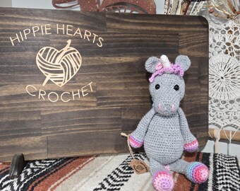 Crochet Grey Unicorn Stuffy