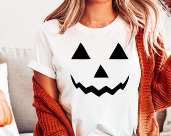 Halloween Shirt, Pumpkin Face Sweat Shirt, Oversized Sweatshirt, Pumpkin Smile Face Shirt, Trendy Shirt, Retro, Trick or Treat, Party Gift