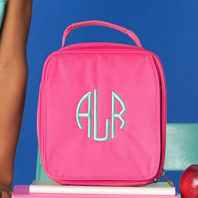hot pink lunch bag
