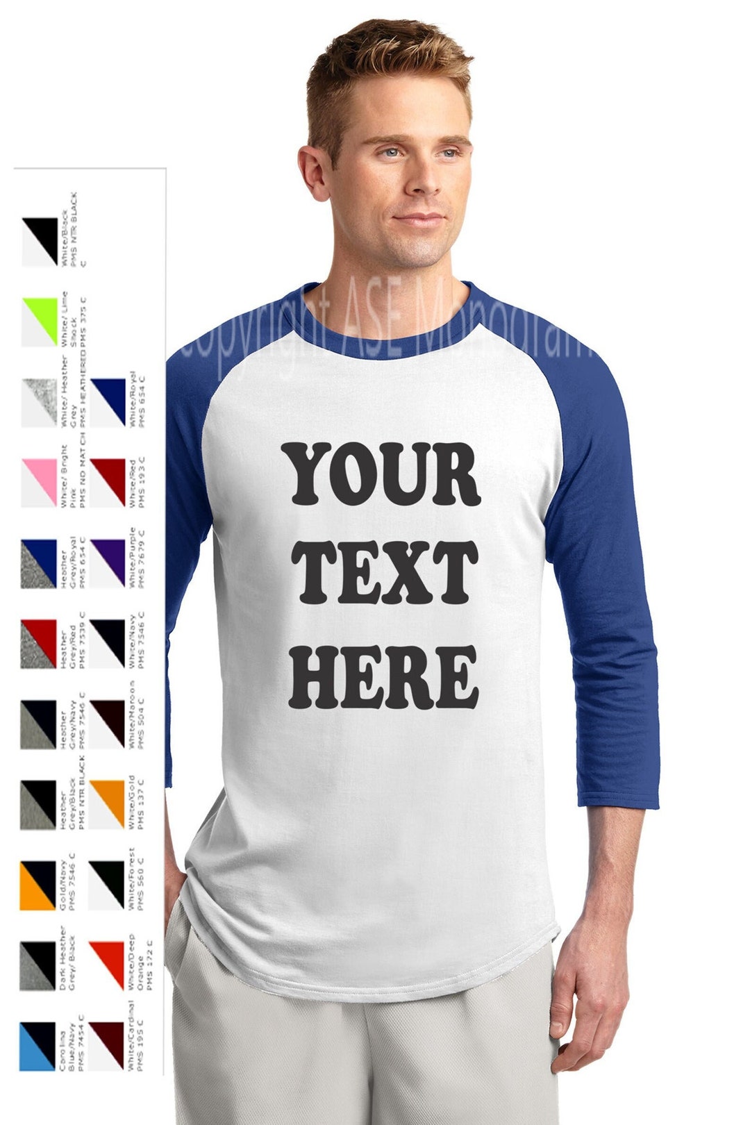 Sport Tek Raglan Tee Shirt ADULT Personalized with your Etsy France