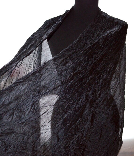 black silk scarf