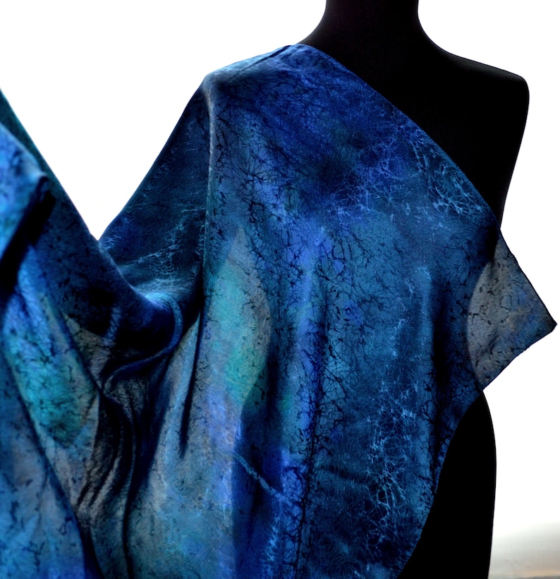 navy silk shawl