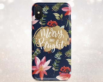 Floral Phone Case: Merry and Bright Design, Slim or Tough