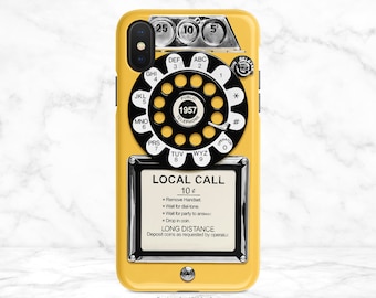 1950s Rotary Phone Case, Vintage Retro Style (Slim or Matte Finish)