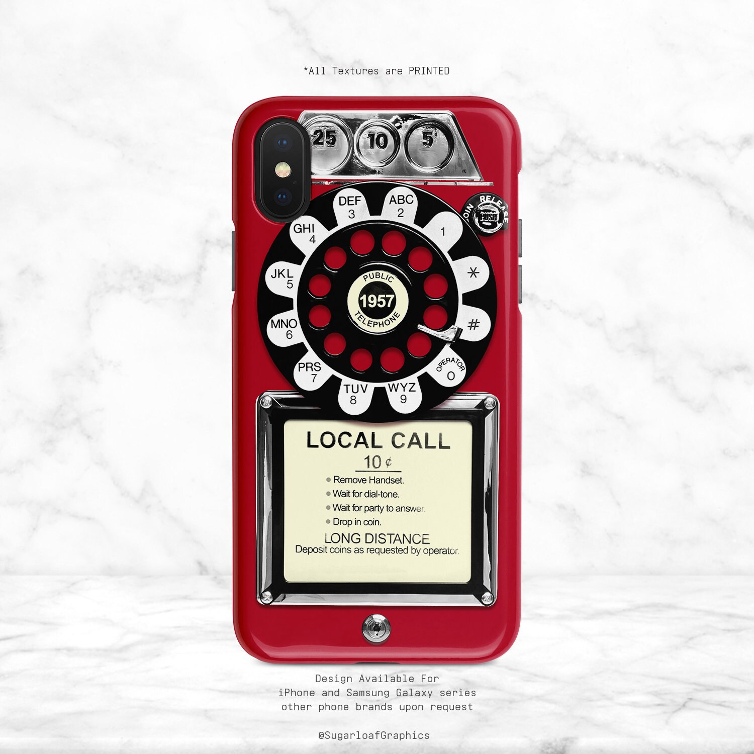 Retro Münzfernsprecher Wählscheibe Handyhülle 1950er Jahre Lipstick Rot iPhone Case Retro Vintage Samsung Hülle Hipster Handyhülle Google Case Nfi