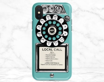 Vintage Mint Blue Retro Payphone Rotary Dial Phone Case iPhone Case 1950's Style Samsung Case Hipster Phone Case Google   Case Nfi