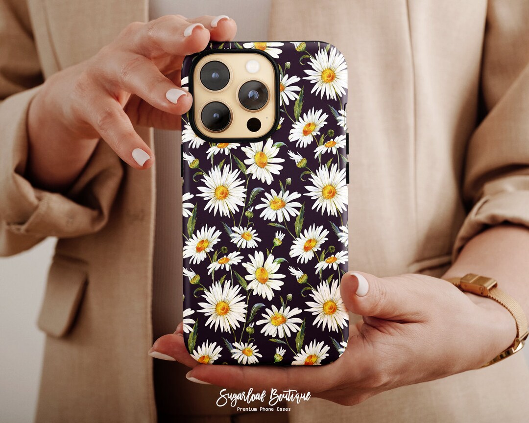 Floral Phone Case: Daisy Field Pattern - Slim Fit, Glossy or Matte - Etsy
